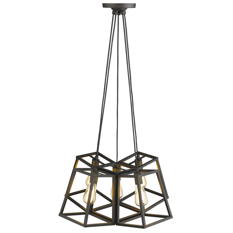 Tiberton 5-Light Oil-Rubbed Bronze Chandelier By Homeroots | Chandeliers | Modishstore - 3