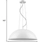 Layla 1-Light White Bowl Pendant By Homeroots | Pendant Lamps | Modishstore - 5