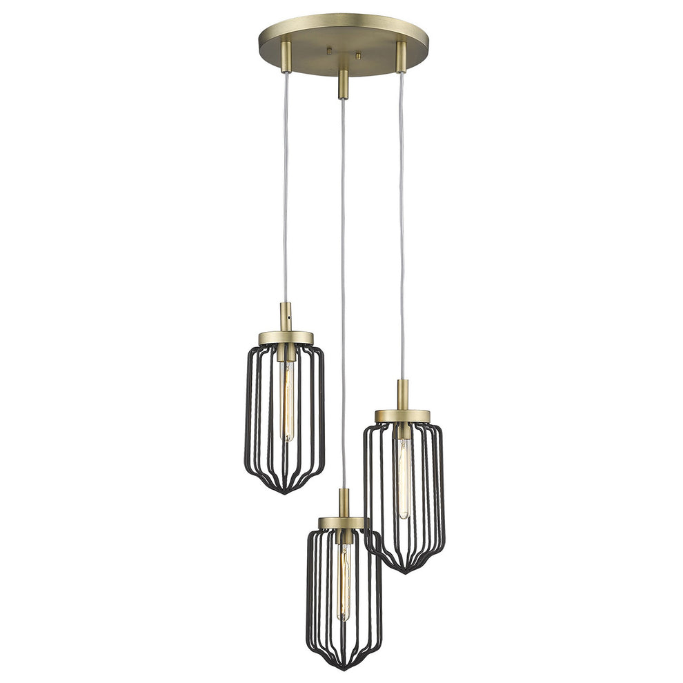 Reece 3-Light Aged Brass Chandelier By Homeroots | Chandeliers | Modishstore - 2
