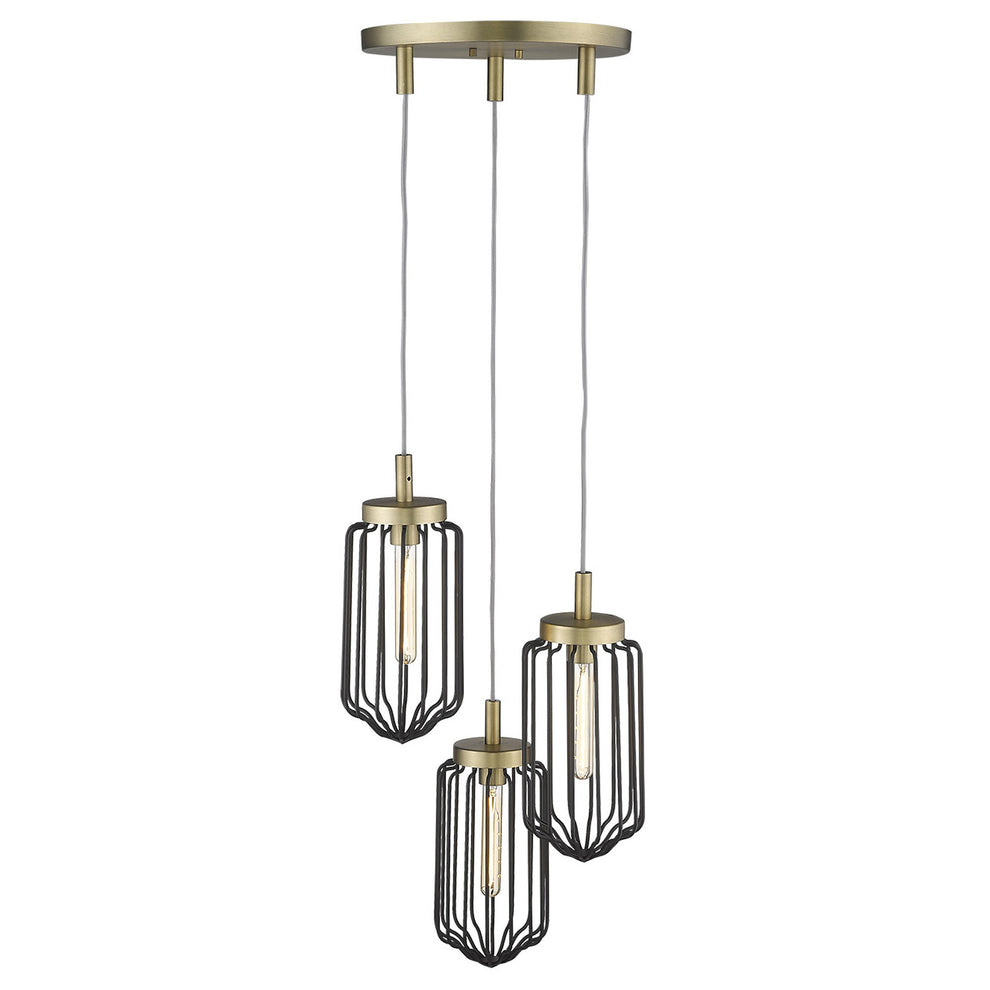 Reece 3-Light Aged Brass Chandelier By Homeroots | Chandeliers | Modishstore - 4