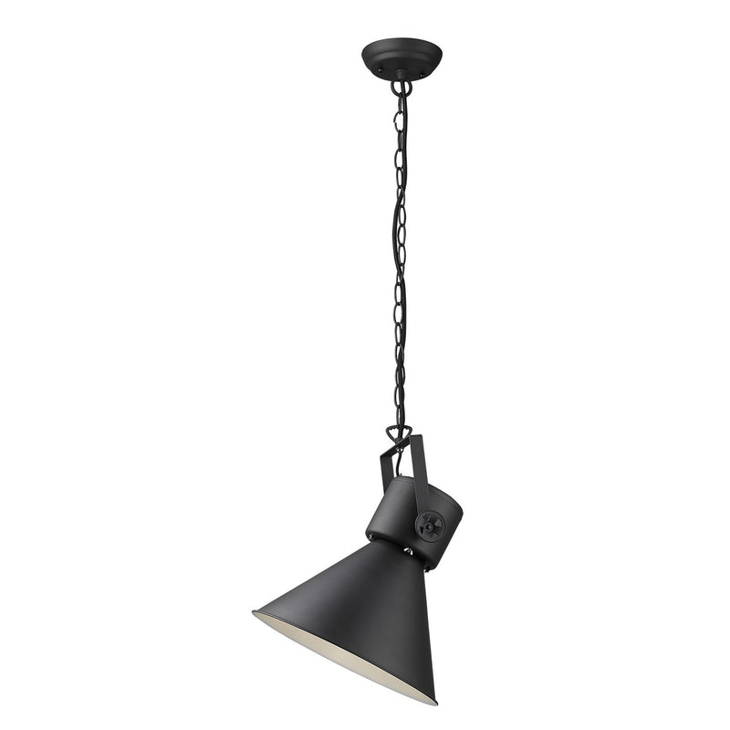 Crew 1-Light Matte Black Pendant By Homeroots - 398265 | Pendant Lamps | Modishstore