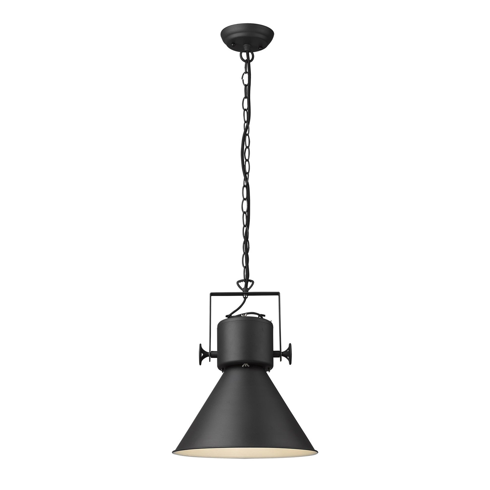 Crew 1-Light Matte Black Pendant By Homeroots - 398265 | Pendant Lamps | Modishstore - 4