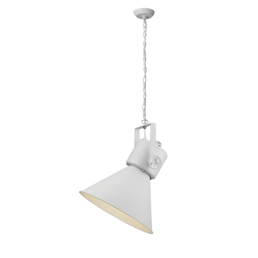 Crew 1-Light White Pendant By Homeroots | Pendant Lamps | Modishstore - 2