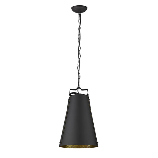 Faza 1-Light Matte Black Pendant By Homeroots | Pendant Lamps | Modishstore