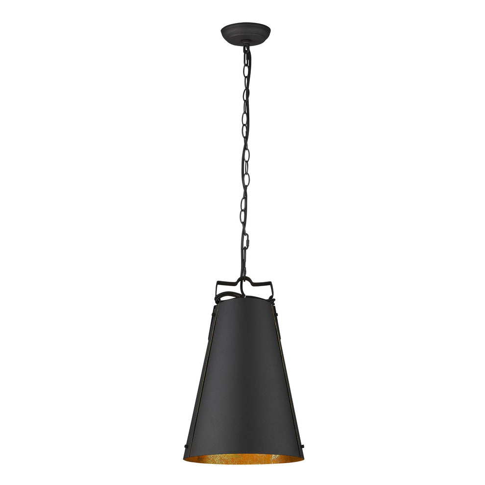 Faza 1-Light Matte Black Pendant By Homeroots | Pendant Lamps | Modishstore - 2