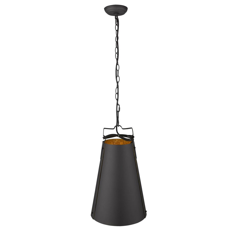 Faza 1-Light Matte Black Pendant By Homeroots | Pendant Lamps | Modishstore - 3