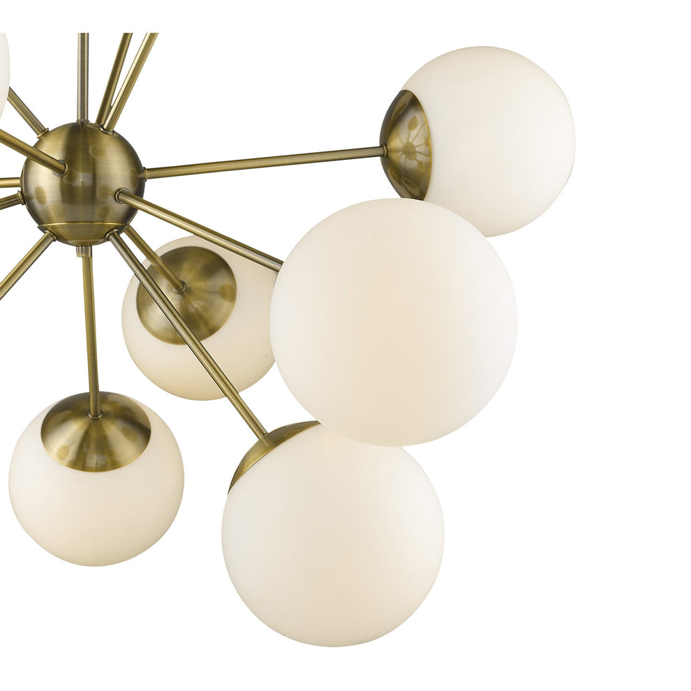 Solea 12-Light Antique Brass Chandelier By Homeroots | Chandeliers | Modishstore - 4