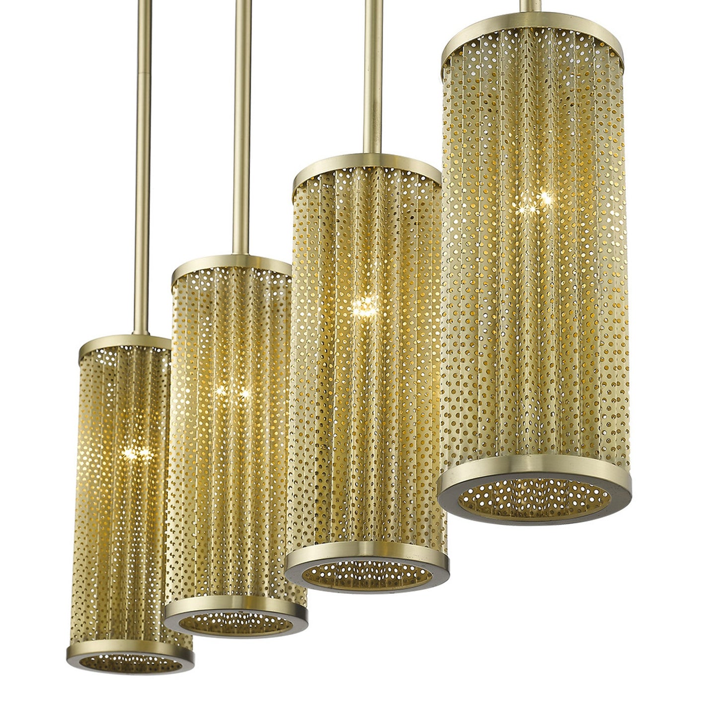 Basetti 4-Light Gold Pendant By Homeroots | Pendant Lamps | Modishstore - 5