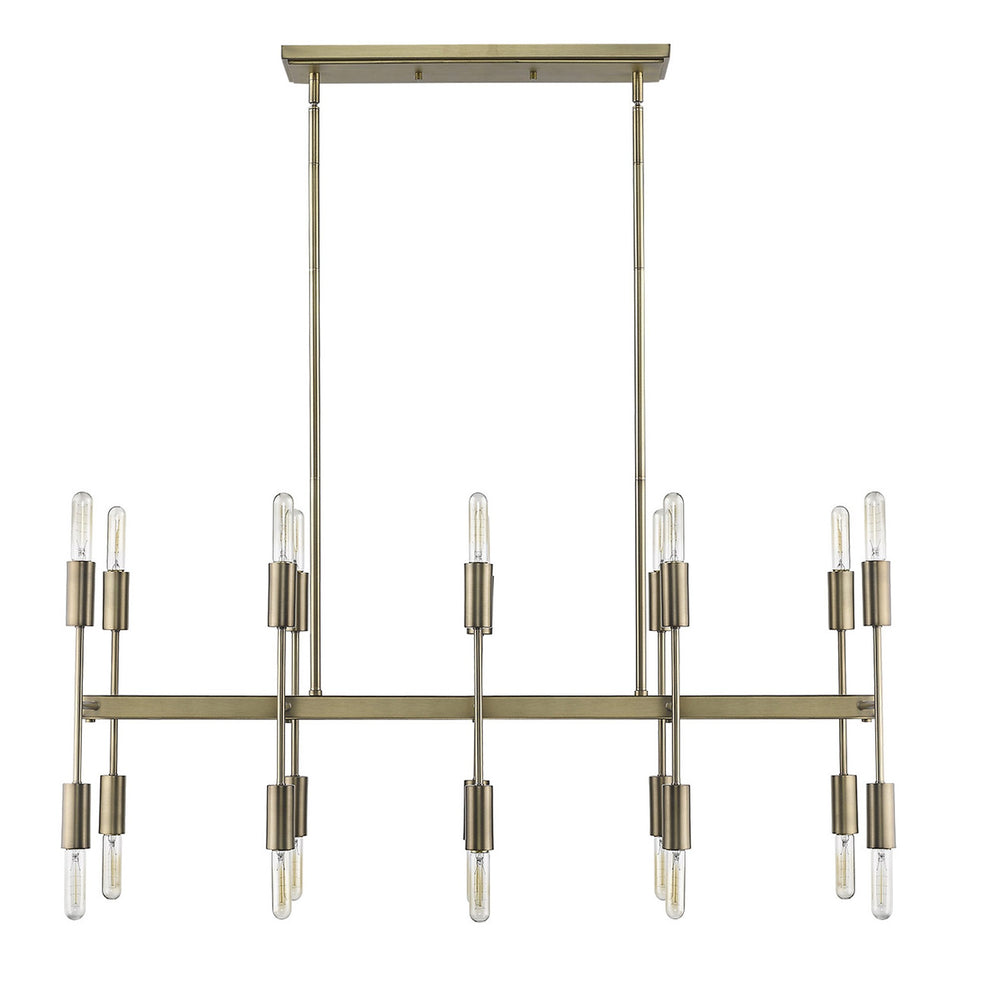 Perret 20-Light Aged Brass Island Pendant By Homeroots | Pendant Lamps | Modishstore - 2