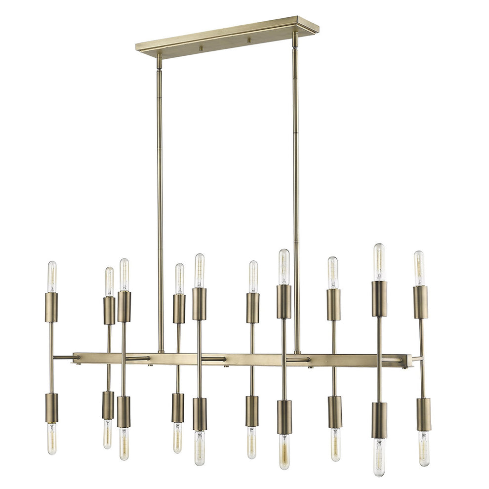 Perret 20-Light Aged Brass Island Pendant By Homeroots | Pendant Lamps | Modishstore - 3