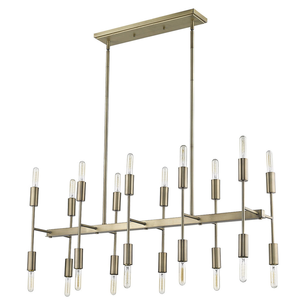 Perret 20-Light Aged Brass Island Pendant By Homeroots | Pendant Lamps | Modishstore - 6