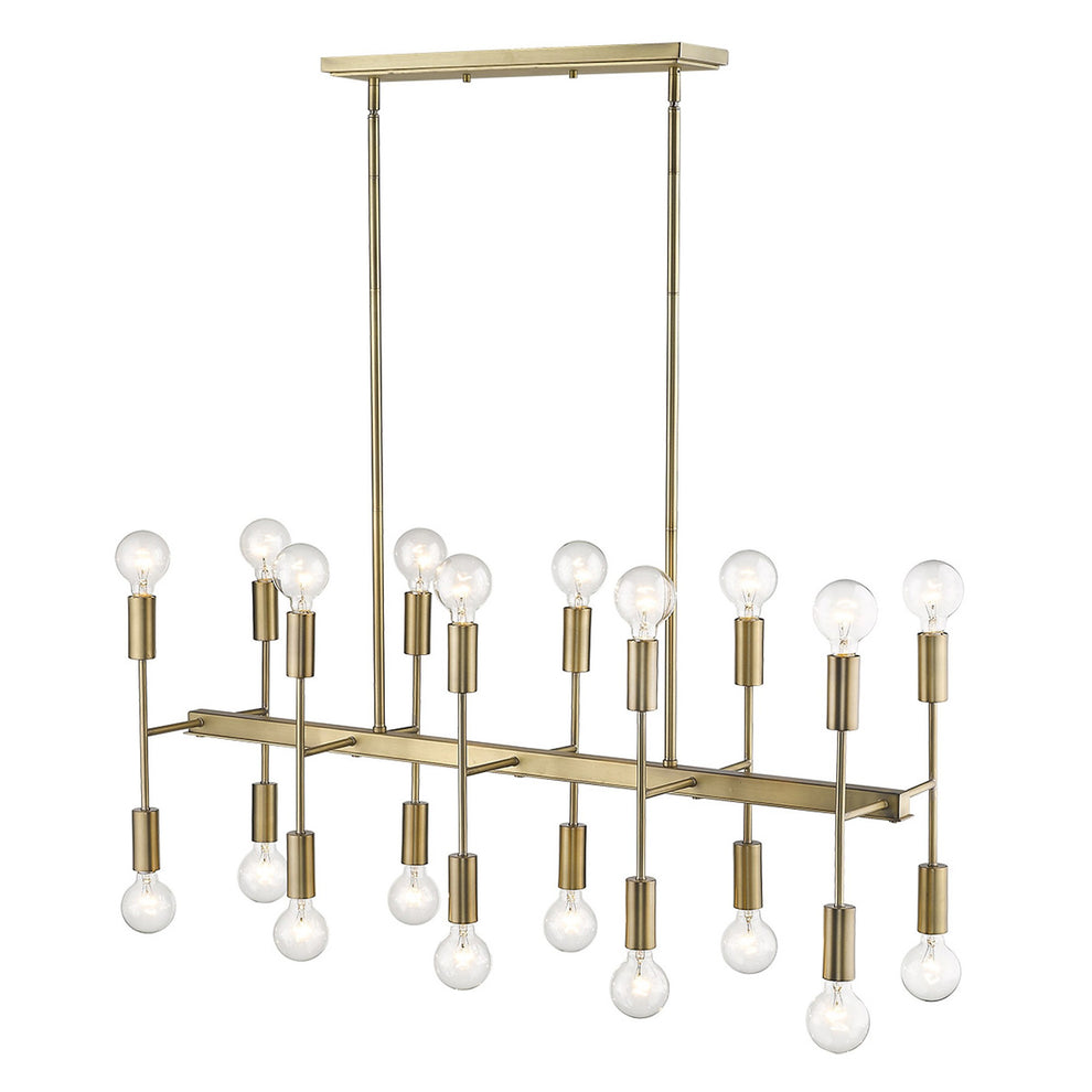 Perret 20-Light Aged Brass Island Pendant By Homeroots | Pendant Lamps | Modishstore - 8