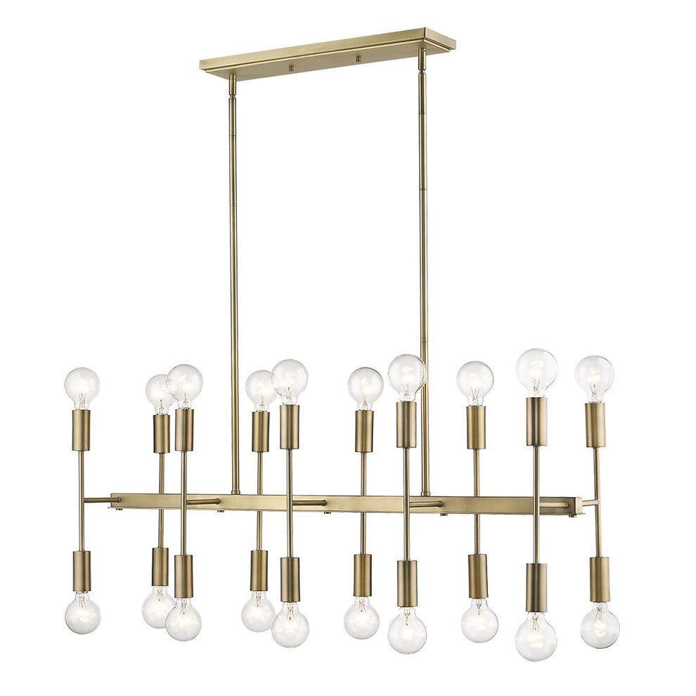 Perret 20-Light Aged Brass Island Pendant By Homeroots | Pendant Lamps | Modishstore - 9