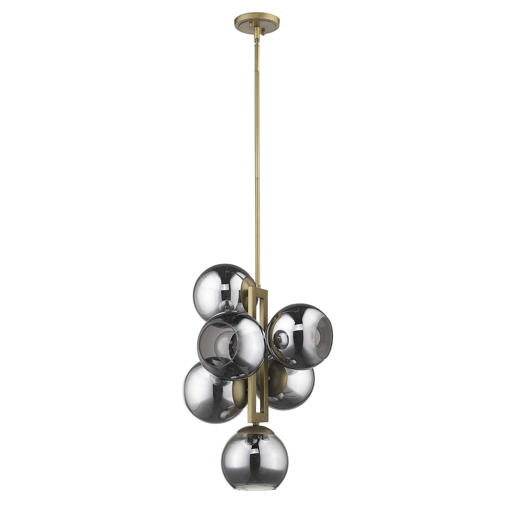 Lunette 6-Light Aged Brass Pendant By Homeroots | Pendant Lamps | Modishstore - 4