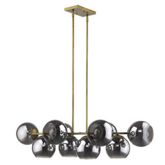 Lunette 10-Light Aged Brass Island Pendant By Homeroots