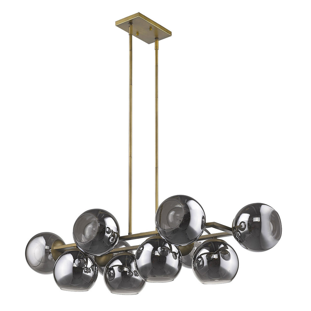 Lunette 10-Light Aged Brass Island Pendant By Homeroots | Pendant Lamps | Modishstore - 3
