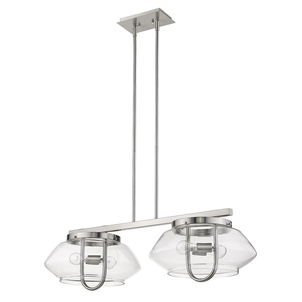 Garner 4-Light Satin Nickel Island Pendant By Homeroots | Pendant Lamps | Modishstore - 6
