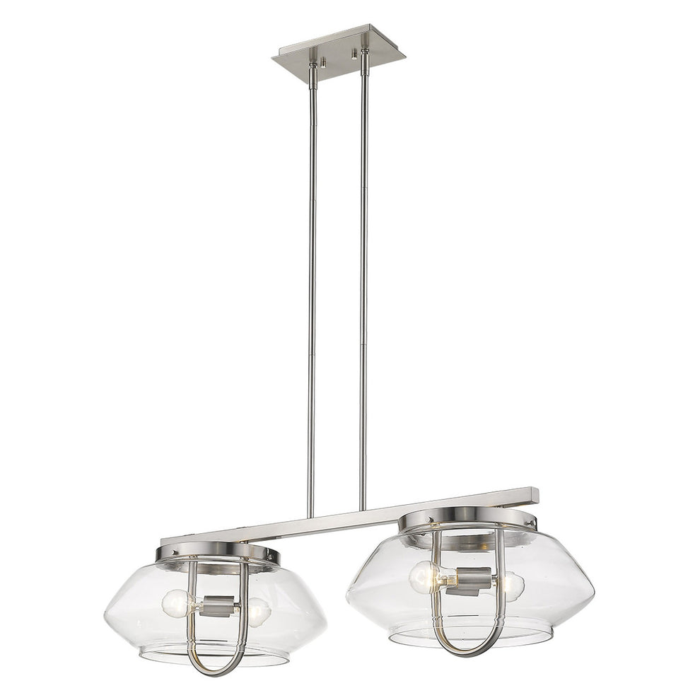 Garner 4-Light Satin Nickel Island Pendant By Homeroots | Pendant Lamps | Modishstore - 7
