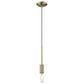 Dull Gold Mini Pendant Hanging Light By Homeroots | Pendant Lamps | Modishstore - 2