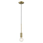Dull Gold Mini Pendant Hanging Light By Homeroots | Pendant Lamps | Modishstore - 9