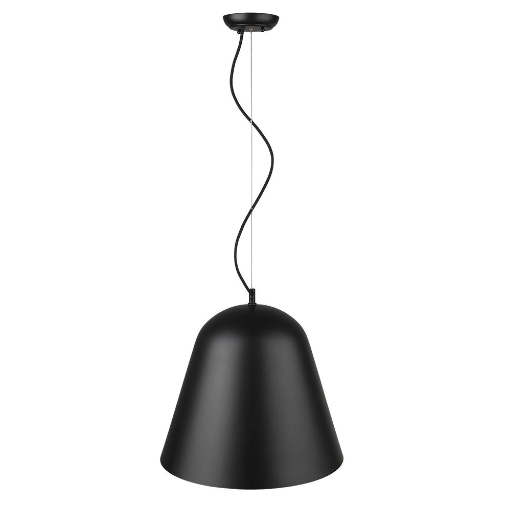 Knell 1-Light Matte Black Pendant By Homeroots | Pendant Lamps | Modishstore - 3