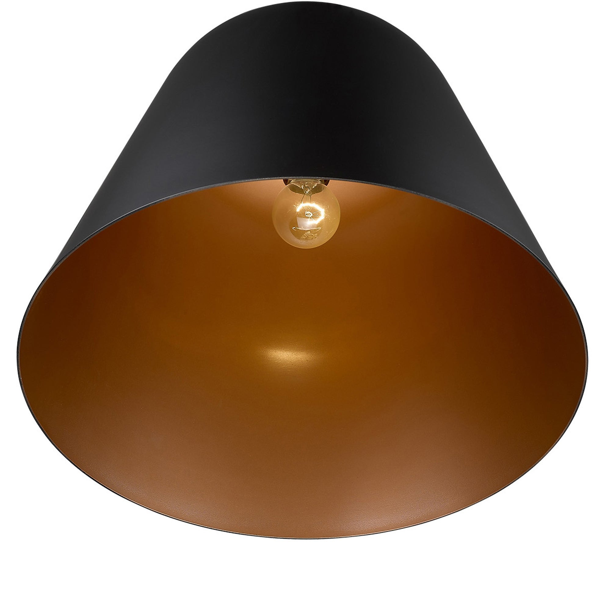 Knell 1-Light Matte Black Pendant By Homeroots | Pendant Lamps | Modishstore - 4