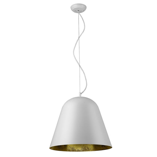Knell 1-Light White Pendant By Homeroots | Pendant Lamps | Modishstore