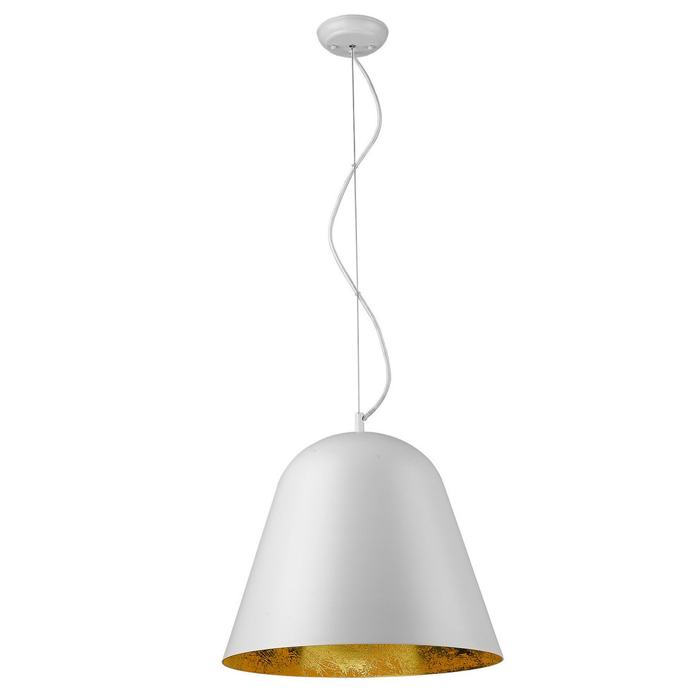 Knell 1-Light White Pendant By Homeroots | Pendant Lamps | Modishstore - 2