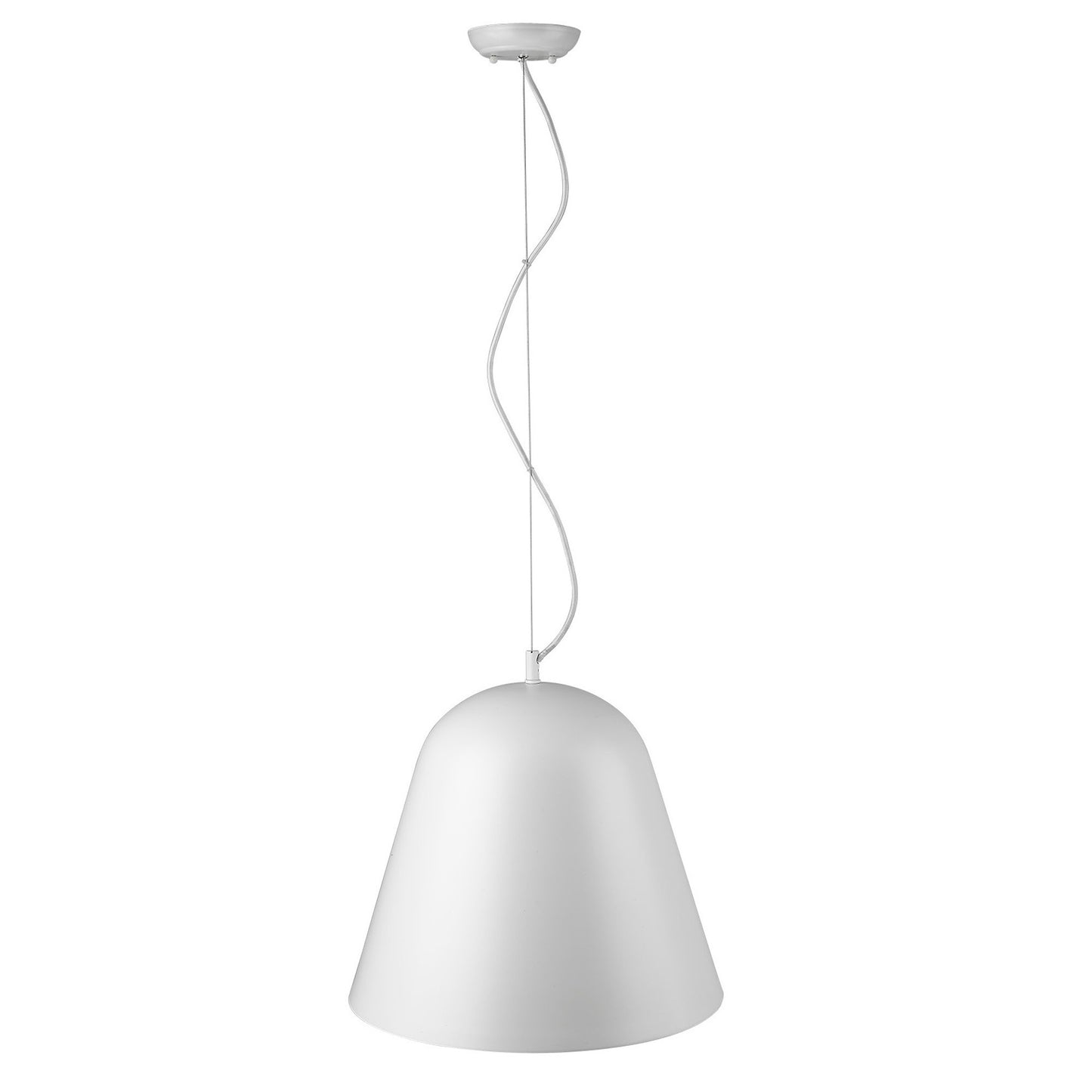 Knell 1-Light White Pendant By Homeroots | Pendant Lamps | Modishstore - 3