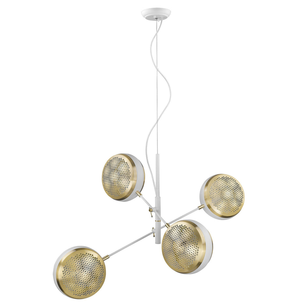 Tholos 4-Light White Pendant By Homeroots | Pendant Lamps | Modishstore - 2