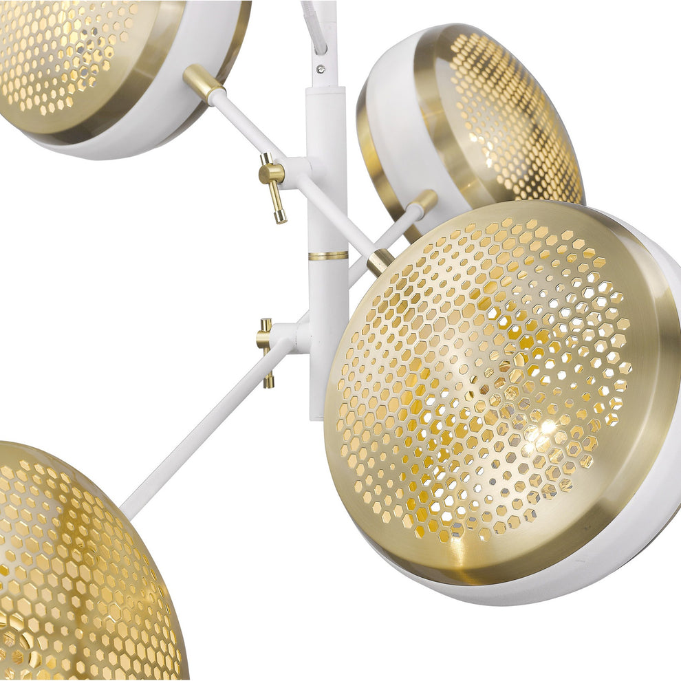 Tholos 4-Light White Pendant By Homeroots | Pendant Lamps | Modishstore - 3