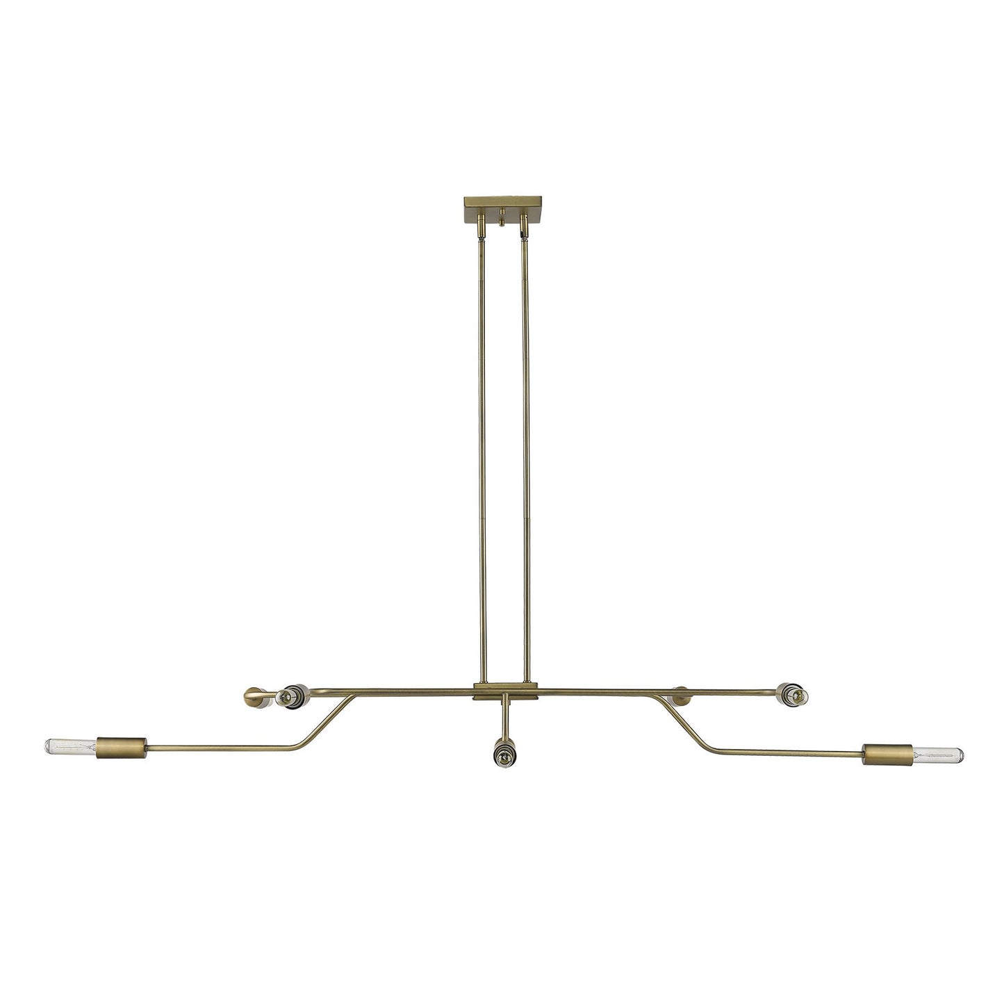 Perret 8-Light Aged Brass Convertible Pendant By Homeroots | Pendant Lamps | Modishstore