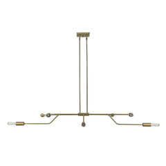Perret 8-Light Aged Brass Convertible Pendant By Homeroots