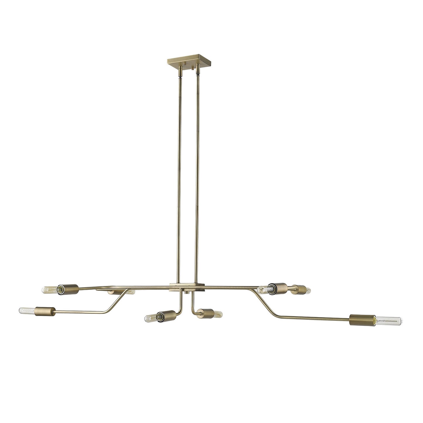 Perret 8-Light Aged Brass Convertible Pendant By Homeroots | Pendant Lamps | Modishstore - 5