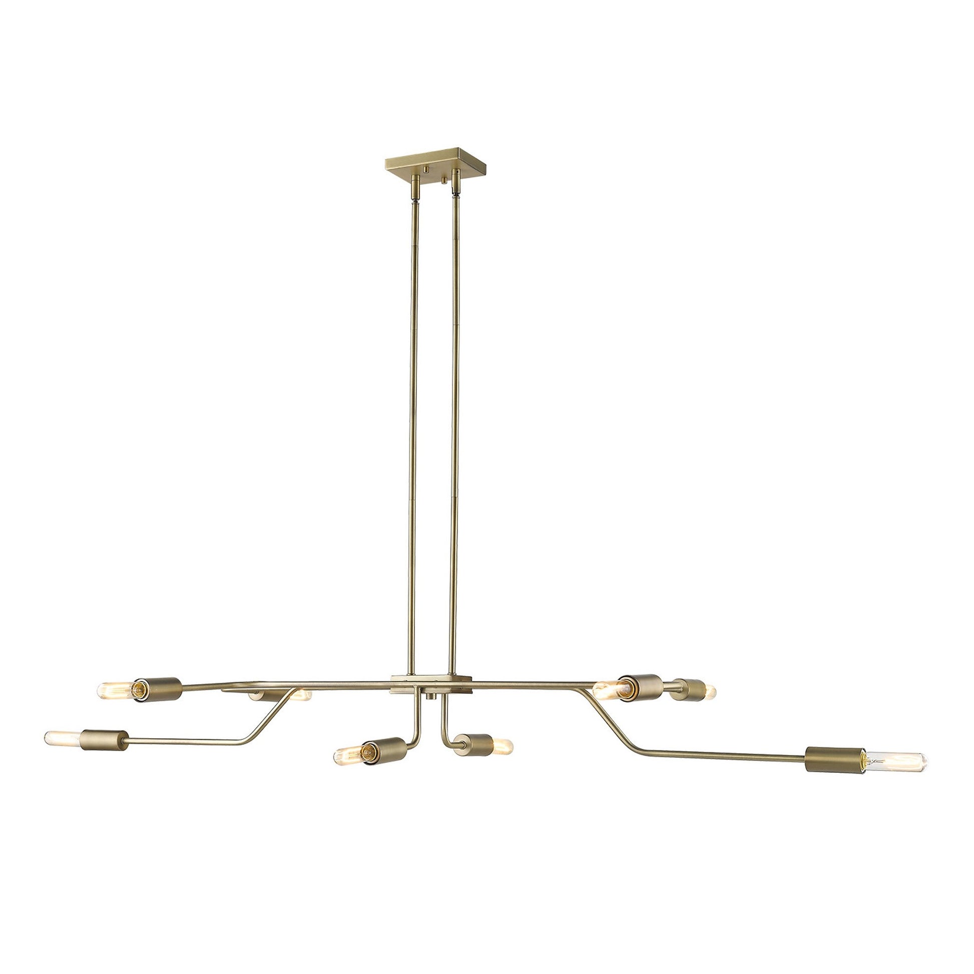 Perret 8-Light Aged Brass Convertible Pendant By Homeroots | Pendant Lamps | Modishstore - 6