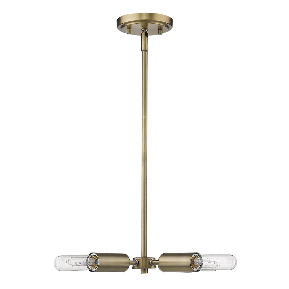 Four Light Dull Gold Hanging Chandelier By Homeroots | Chandeliers | Modishstore - 4