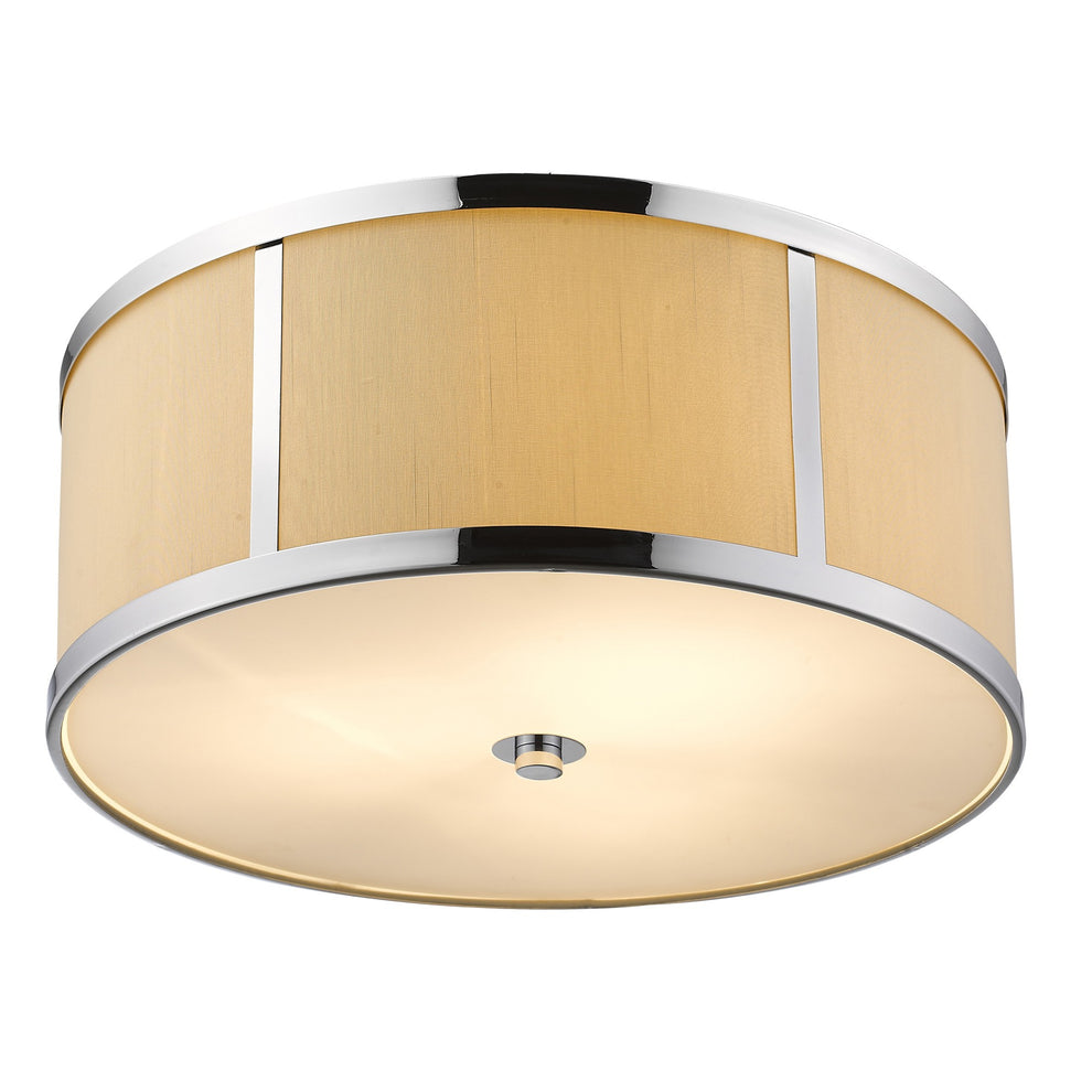 Butler 3-Light Polished Chrome Pendant With Coarse Cream Linen Shade And Opal Acrylic Diffuser By Homeroots | Pendant Lamps | Modishstore - 4