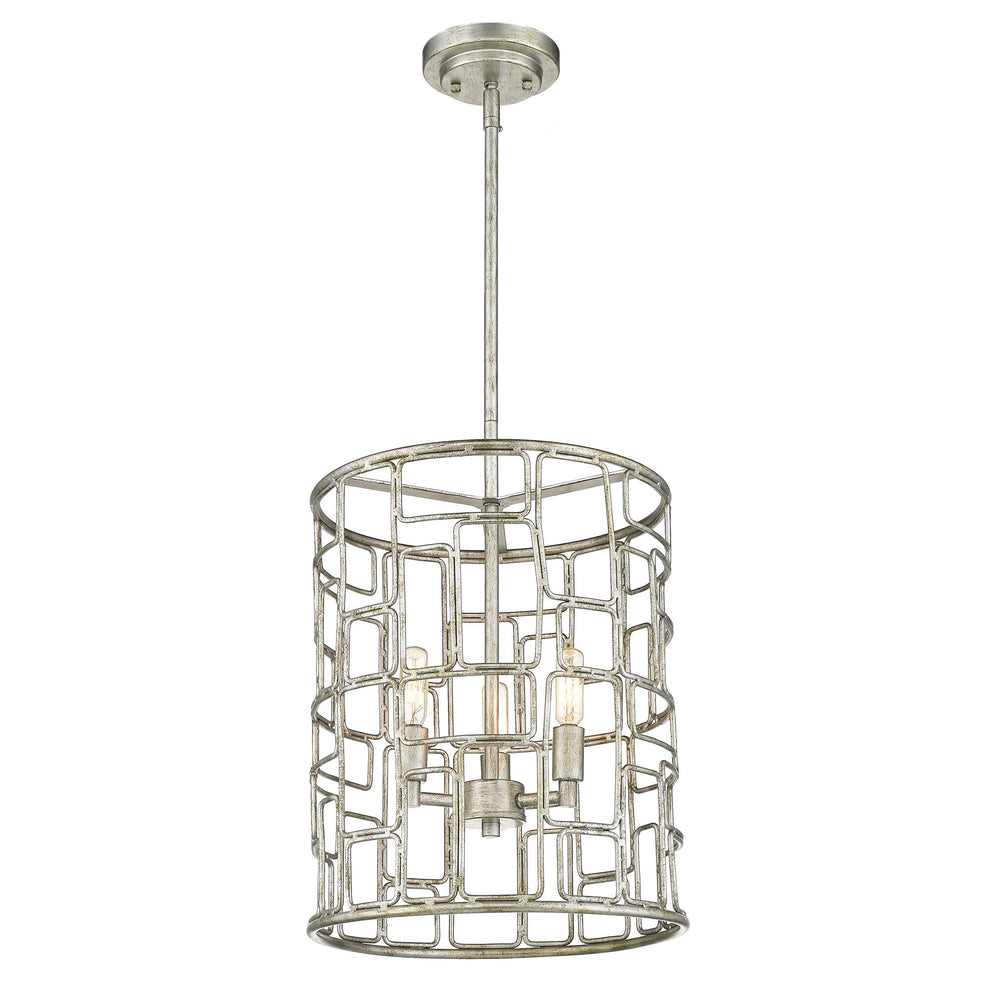 Amoret 3-Light Antique Silver Convertible Pendant By Homeroots | Pendant Lamps | Modishstore - 2