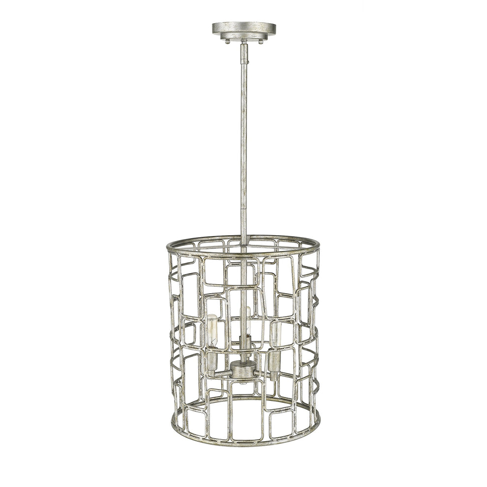 Amoret 3-Light Antique Silver Convertible Pendant By Homeroots | Pendant Lamps | Modishstore - 3