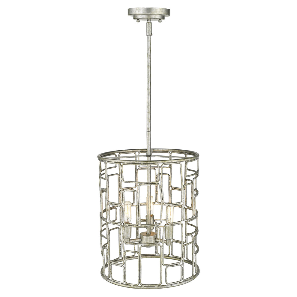 Amoret 3-Light Antique Silver Convertible Pendant By Homeroots | Pendant Lamps | Modishstore - 4