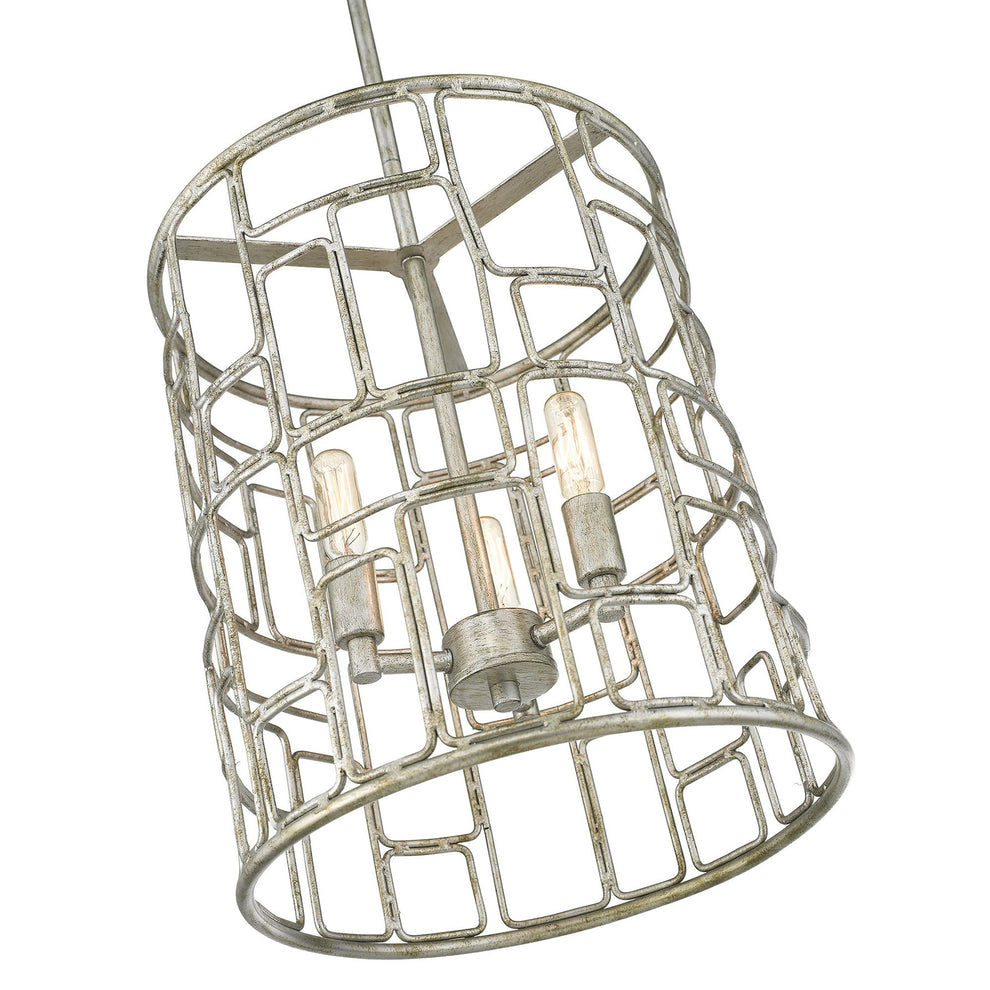 Amoret 3-Light Antique Silver Convertible Pendant By Homeroots | Pendant Lamps | Modishstore - 5