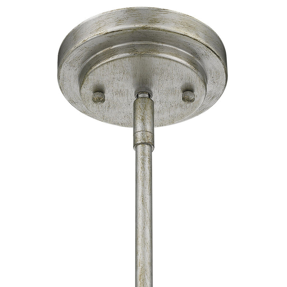 Amoret 3-Light Antique Silver Convertible Pendant By Homeroots | Pendant Lamps | Modishstore - 7