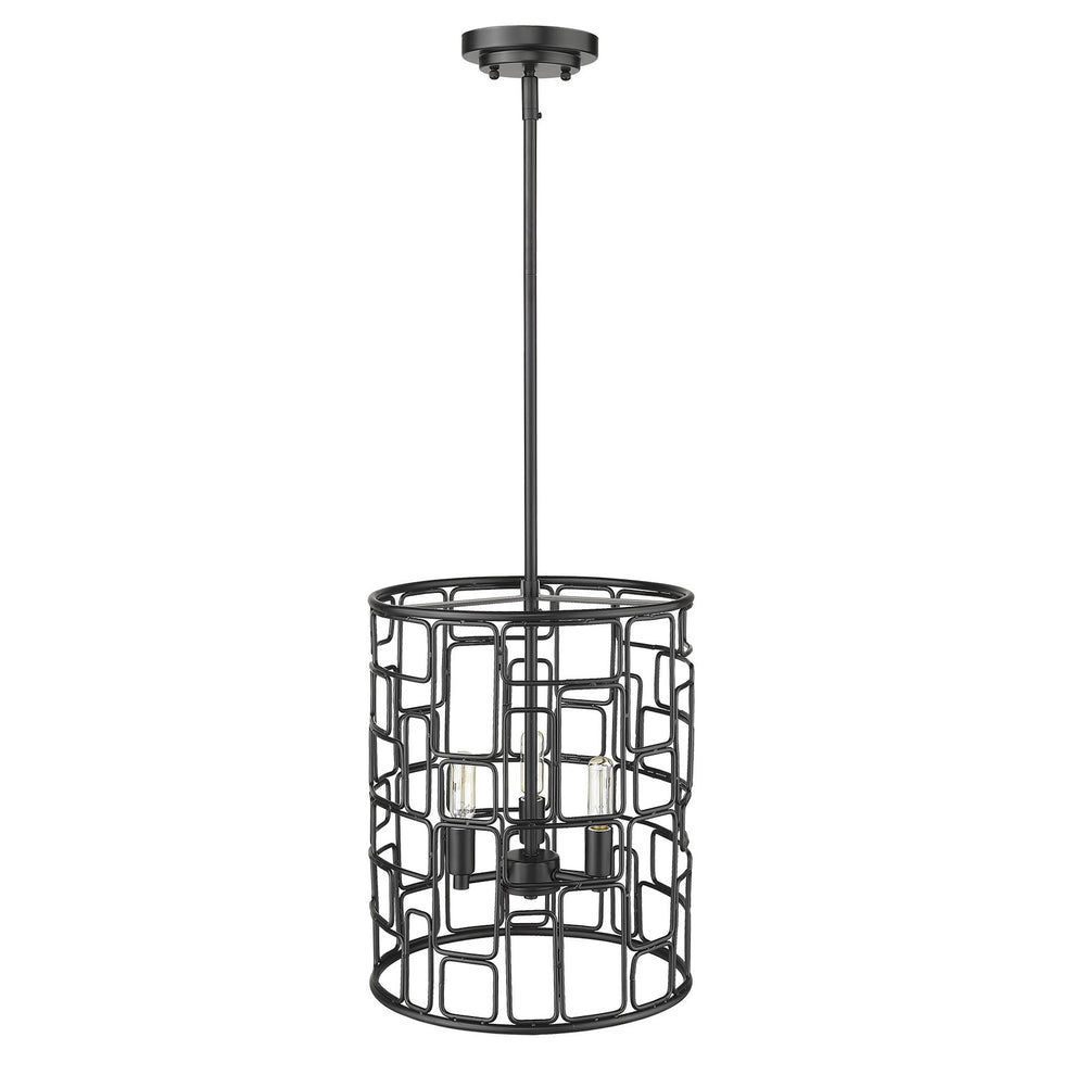 Amoret 3-Light Matte Black Convertible Pendant By Homeroots | Pendant Lamps | Modishstore - 3