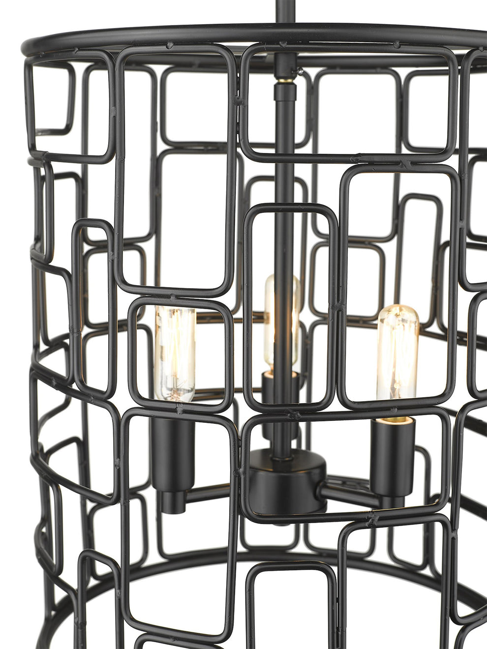 Amoret 3-Light Matte Black Convertible Pendant By Homeroots | Pendant Lamps | Modishstore - 6