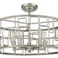Amoret 5-Light Antique Silver Convertible Pendant By Homeroots | Pendant Lamps | Modishstore - 4