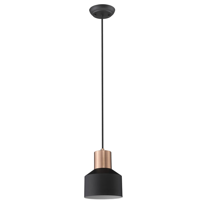 Matte Black and Rose Gold Pendant Hanging Light By Homeroots | Pendant Lamps | Modishstore