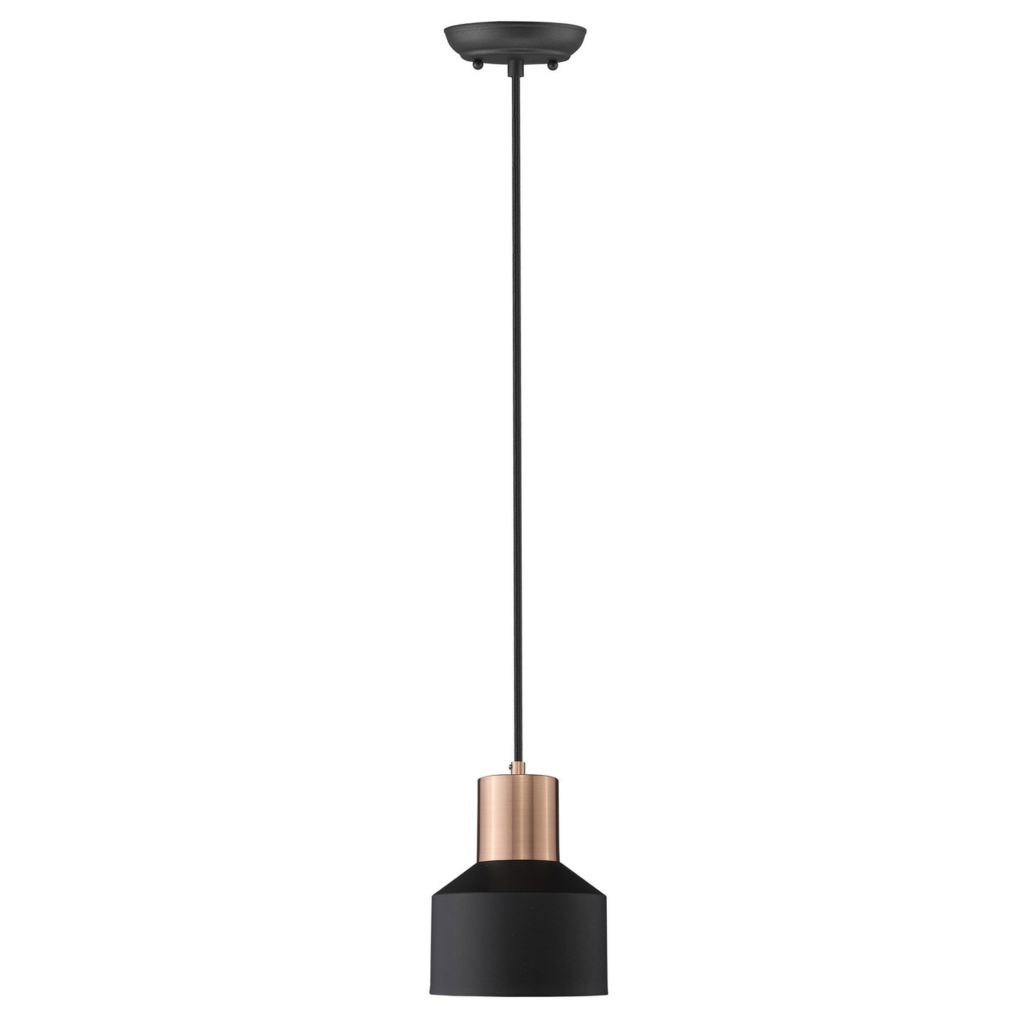 Matte Black and Rose Gold Pendant Hanging Light By Homeroots | Pendant Lamps | Modishstore - 3