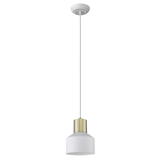White and Gold Pendant Hanging Light By Homeroots | Pendant Lamps | Modishstore
