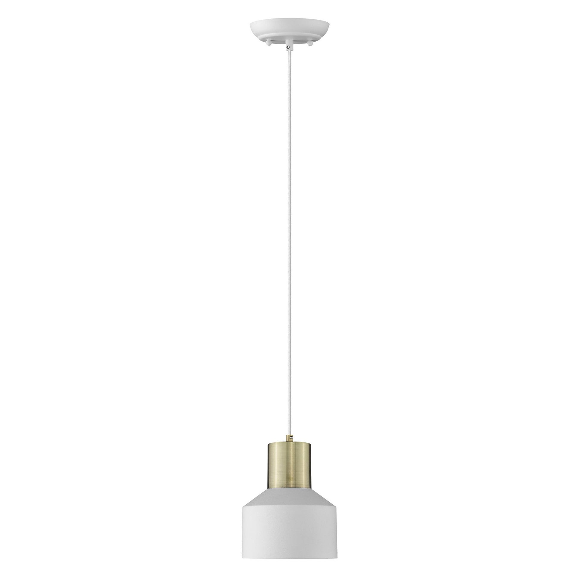 White and Gold Pendant Hanging Light By Homeroots | Pendant Lamps | Modishstore - 3