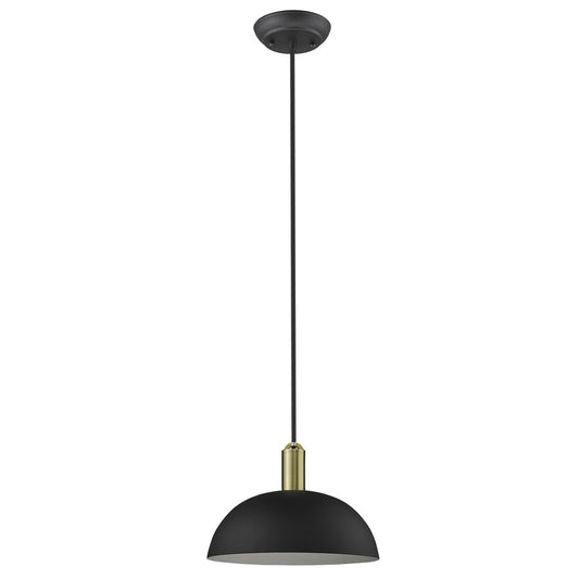 Ingo 1-Light Matte Black Pendant By Homeroots | Pendant Lamps | Modishstore